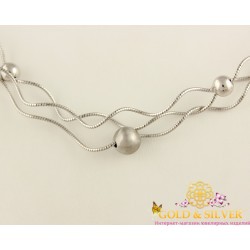Серебряное колье шары из серебра 925 пробы. 26042